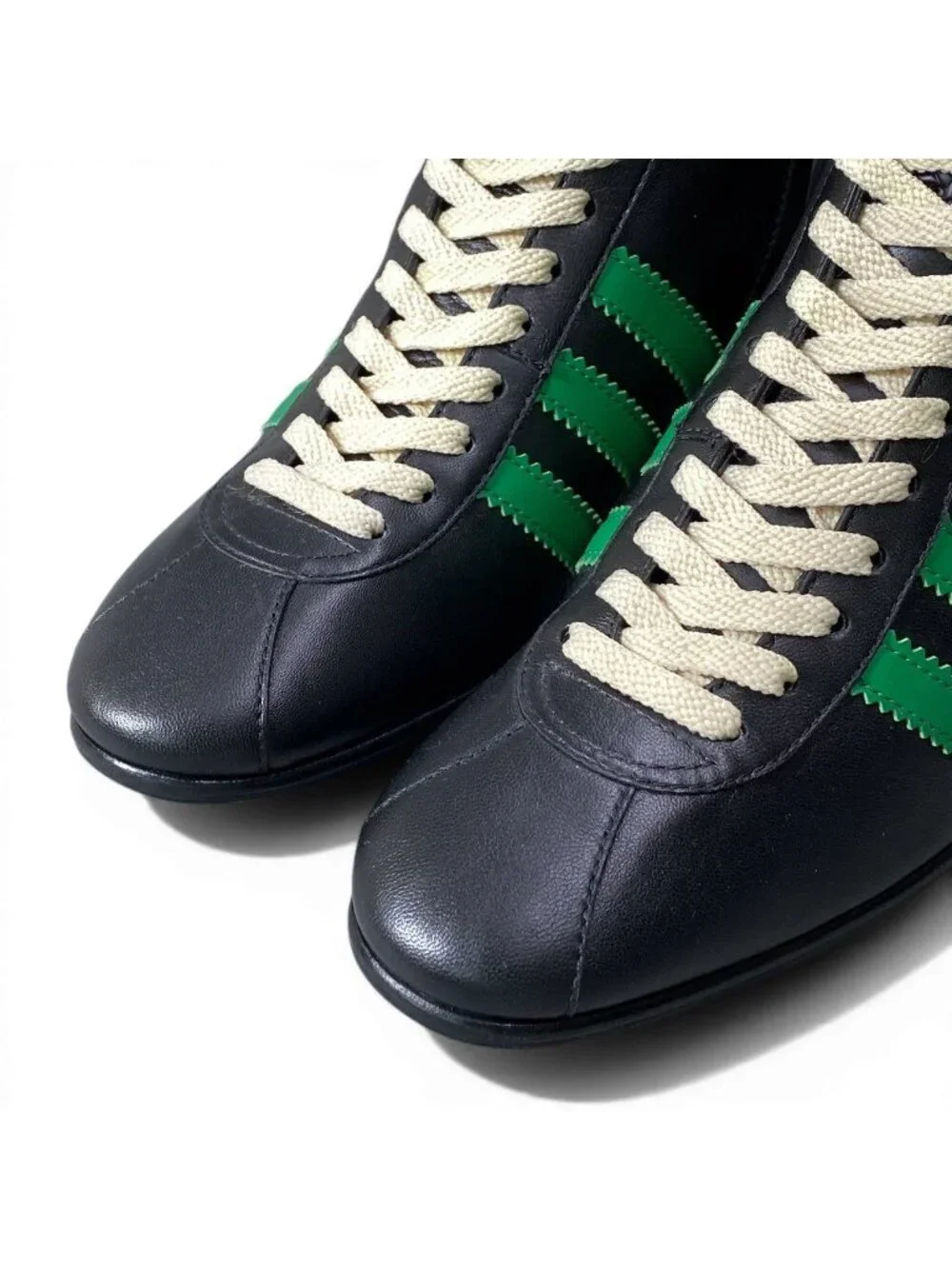 Gucci @d9 Adidas Bowling Shoes Leather Boots Trefoil Logo Black 6.5